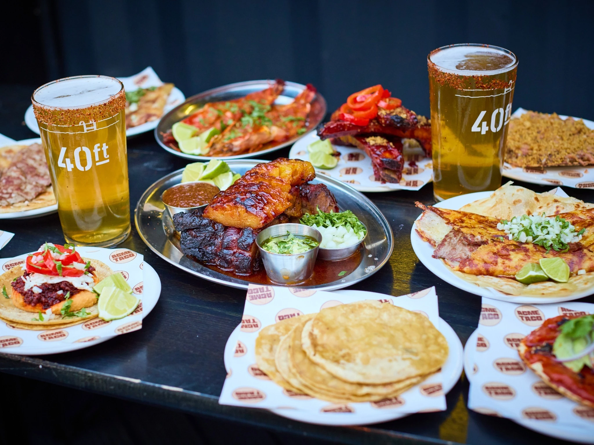 Acme Taco Dalston&rsquo;s selection of dishes