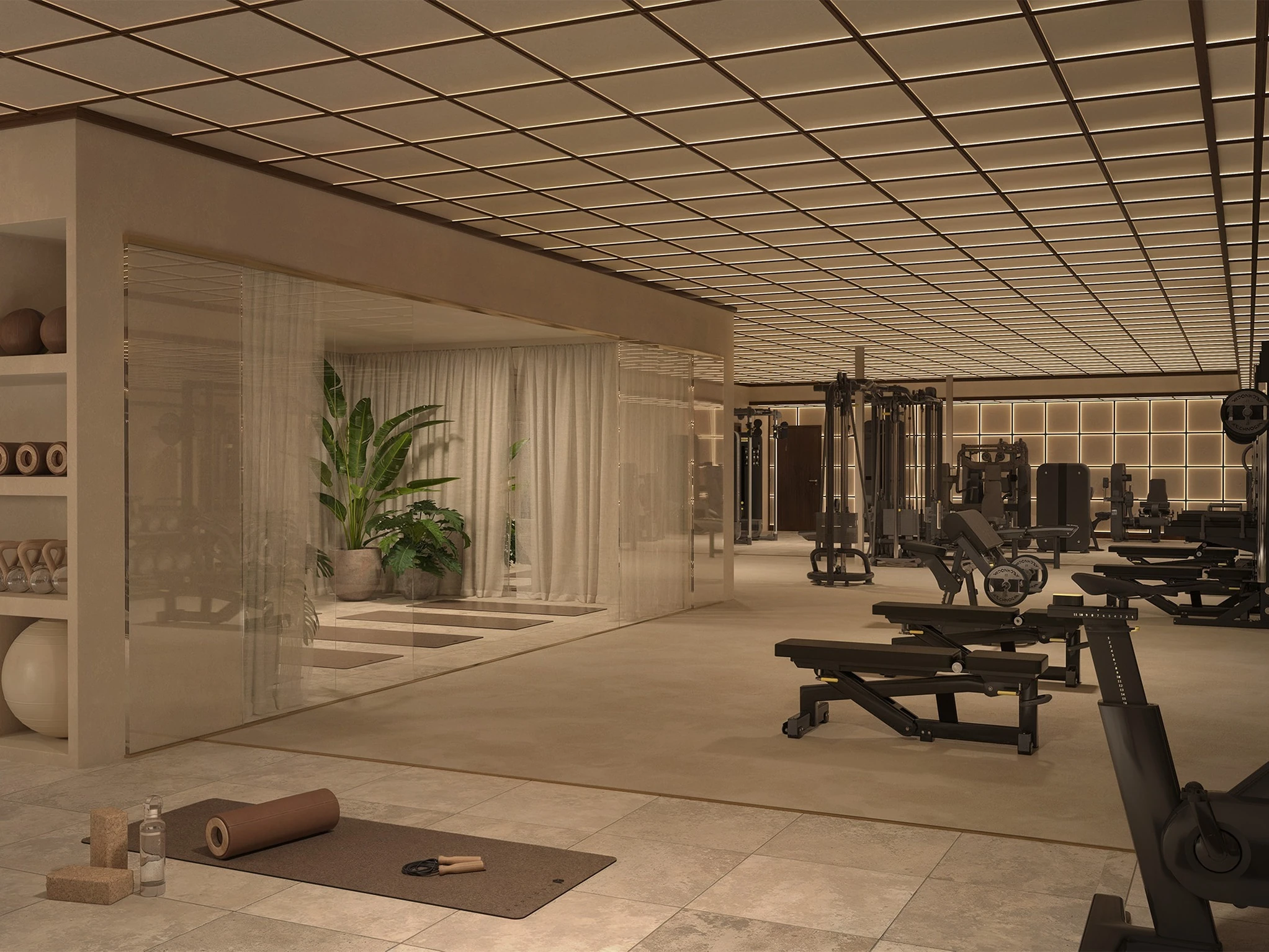 Interior and exterior views of the members&rsquo; club Villa Pauli in Djursholm, including the restaurant St. Nobl, the bar, the spa and gym, the pool terrace and a guest suite.