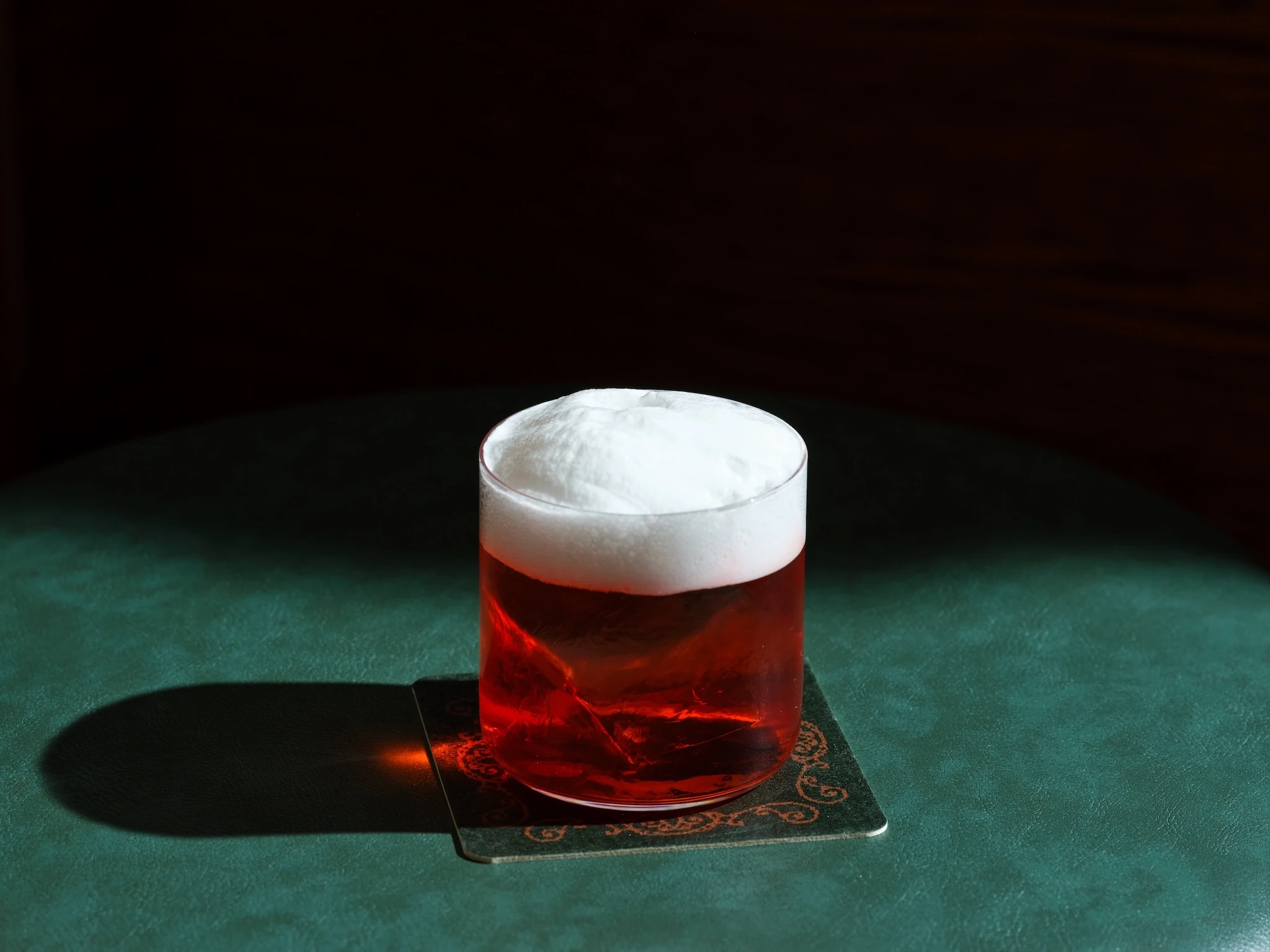 Negroni on a green table
