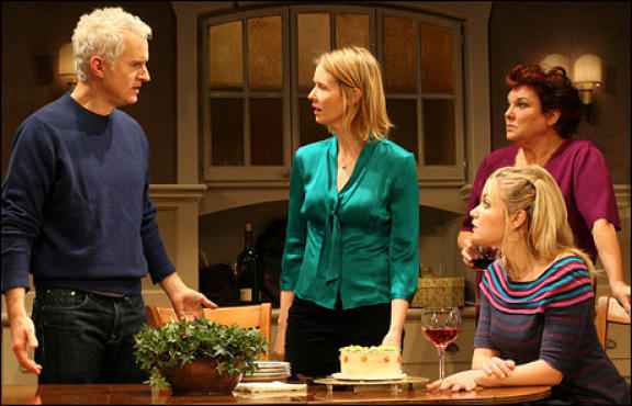 DEARTH IN THE FAMILY Cynthia Nixon, center, and her relatives lack the proper coping mechanisms.