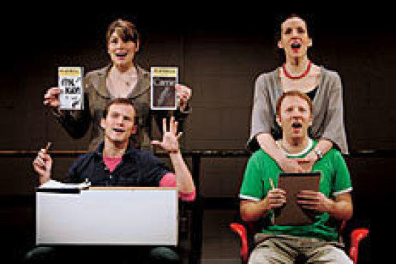 GET WITH THE PROGRAM Blickenstaff, Blackwell, Bell and Bowen, clockwise from top left, wait for inspiration to strike.