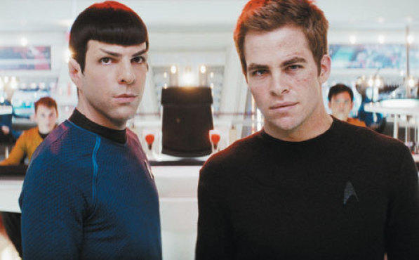 BRAVE NEW WORLDS Quinto, left, and Pine size up the enemy
