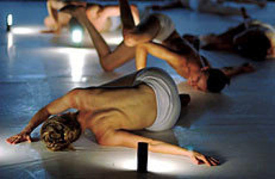 FLOOR SHOW Dancers perform Buffard’s haunting work.