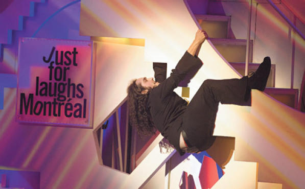 WONDER WALL Ross Noble proves his unpredictability at a gala.
