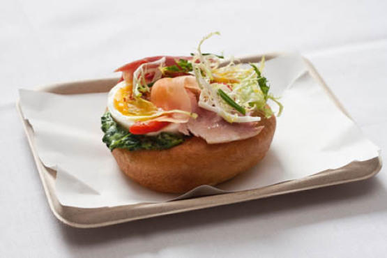 Ham and egg Florentine en brioche at picerie Boulud