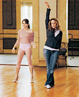 WALK THIS WAY Fletcher shows Dewan some moves.