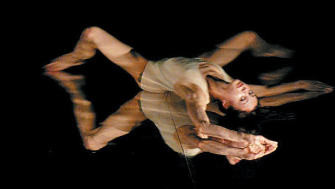 POOL PARTY Vishneva floats on her back in F.L.O.W.