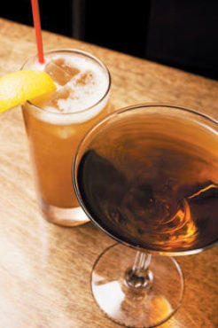 The Long Island “Railroad” Tea, left, and the Steamboat