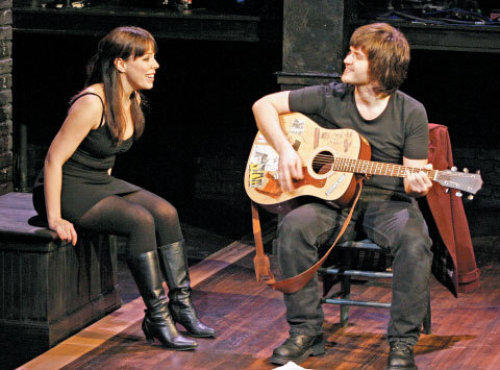GETTING IN TUNE Kritzer and Kreeger harmonize.