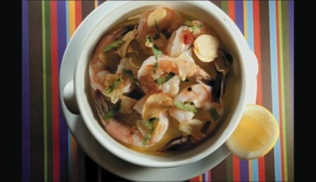 Garlic shrimp cazuelita