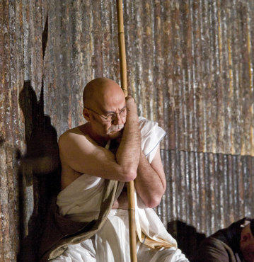 PIPES OF PEACE Richard Croft gives voice to Gandhi in Satyagraha.