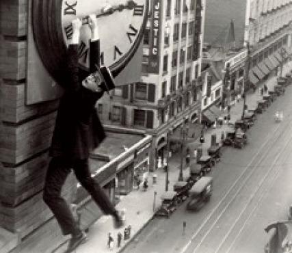 TIME WAITS FOR NO MAN Lloyd tries to beat the clock in Safety Last!