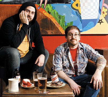 FLAKE SHOP Andy Bodor, left, and Greg Curley take a laid-back attitude toward running one of Manhattan’s best clubs.