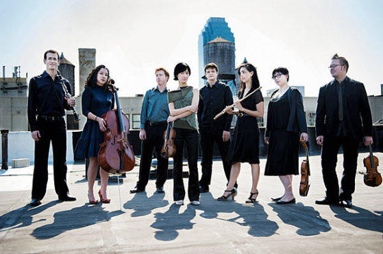 DECLARATION OF INDEPENDENTS Clarice Jensen, second from left, and her ACME colleagues bring contemporary music to the masses.