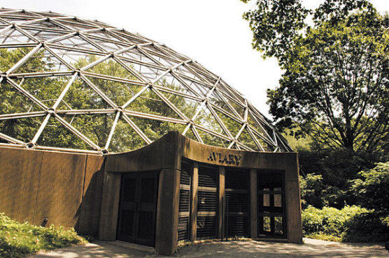 DOME RAIDER Robert Moses helped repurpose the geodesic dome as a home for the zoo’s bird population.