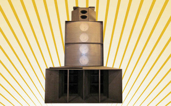SPEAKERS’ CORNER Multiply this behemoth by four, and you’ve got one powerful sound system.