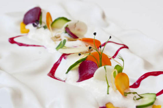Spoonable salad at Jung Sik