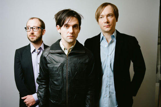 THREE'S A CROWD In addition to Conor Oberst (center), Bright Eyes includes Mike Mogis (left) and Nate Walcott.