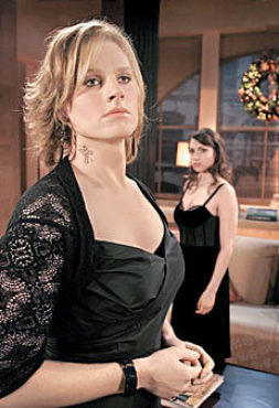 FEMME-ON-FEMME Bianca (background) feels tricked by Zoe’s transgender confession.