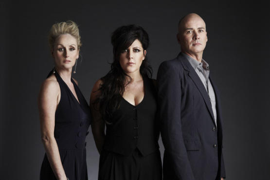 The Human League's Susan Ann Sulley, Joanne Catherall and Philip Oakey, from left