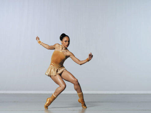BEAUTY IN MOTION Sims performs Twyla Tharp’s The Golden Section.