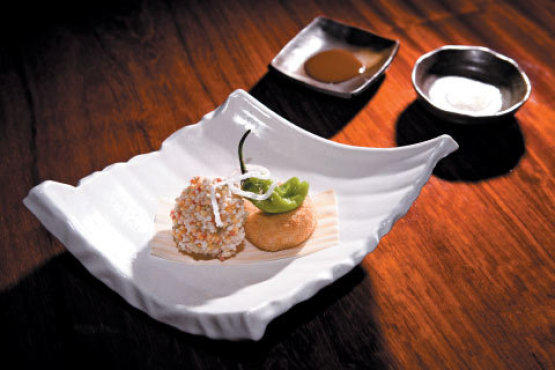 Diced chicken and sweet-potato croquettes