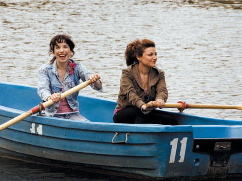SMOOTH SAILING Sally Hawkins, left, keeps a steady course in Happy-Go-Lucky, the only movie to appear on all three TONY Film staffers best-of lists.