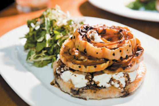 Delicata squash and buttermilk-ricotta tart