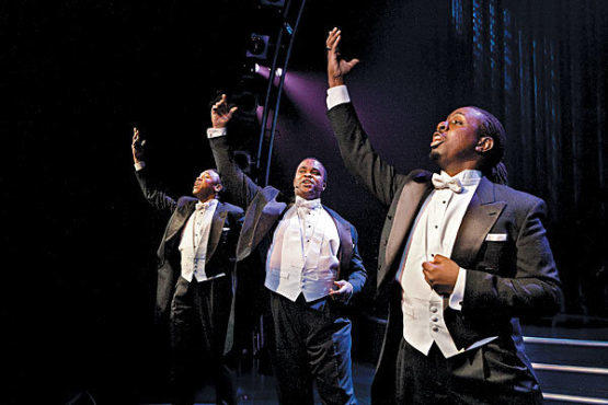 TO THE THIRD POWER Diggs, Sojola and Alston Jr., from left, hit the high notes.
