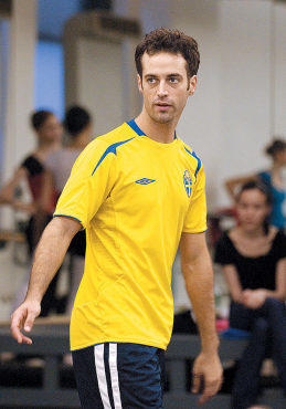 CAP: LEADER OF THE PACK Millepied, demonstrates some steps.