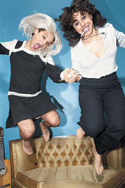 JUMPING JERKS Dan Gower and Julie LaMendola celebrate the release of their debut album with characteristic zeal.