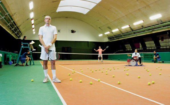 HESS VS. HESS Danish pop singer Mikkel Hess hits the courts, in quintuplicate.