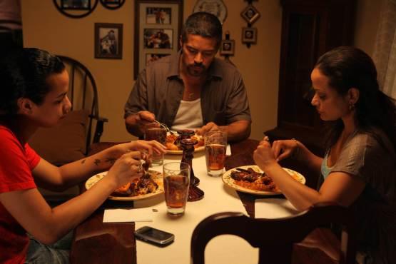 Harmony Santana Esai Morales and Judy Reyes in Gun Hill Road