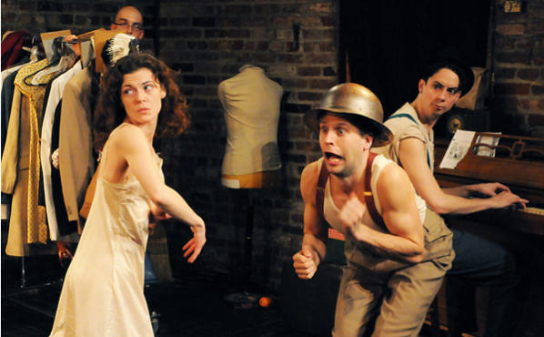 BACKSTAGE DRAMA Thompson and Curnutte, center, relive their vaudeville moves.
