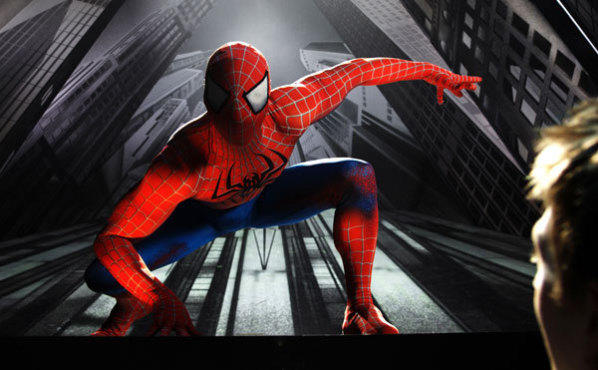 HERO WITH A THOUSAND PREVIEWS Spider-Man prepares for impact.