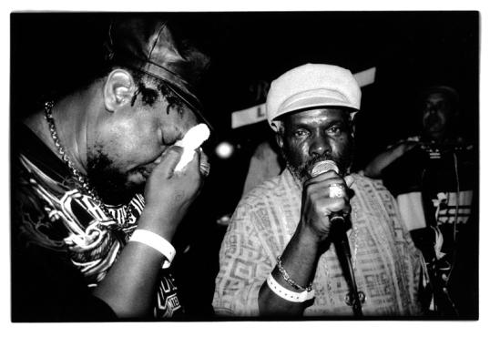Ranking Joe, left, and Johnny Osbourne at Downtown Top-Ranking