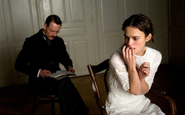 Michael Fassbender and Keira Knightley in A Dangerous Method