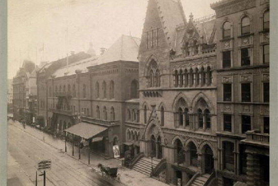 Brooklyn Academy of Music, Montague Street, ca.1895, v1972.1.781