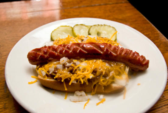 Hot dog at Old Town Bar