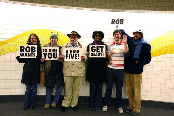 Improv Everywhere's High Five Escalator