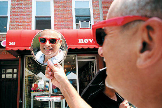 TIME TO REFLECT: Mendez goofs around in the West Villave