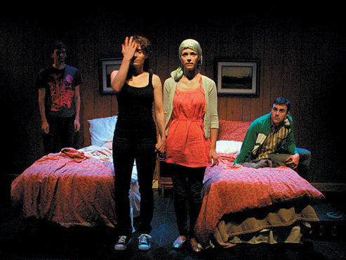 SEEING THINGS Kaye, second from left, gets clairvoyant.