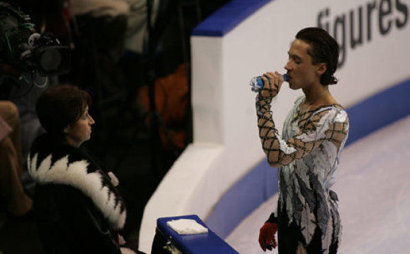COURT AND SPARKLE Weir works his sequins-and-feathers look