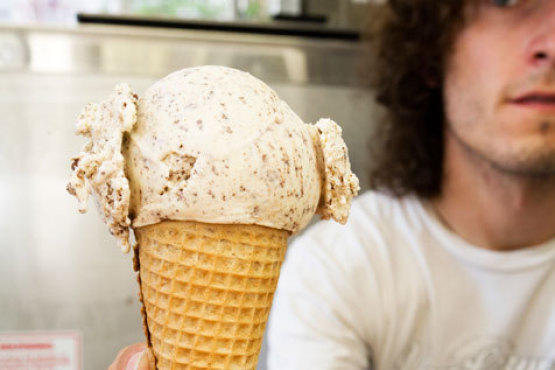 Small peppermint and cocoa chip ($3.95) at Van Leeuwen Artisan Ice Cream (632...