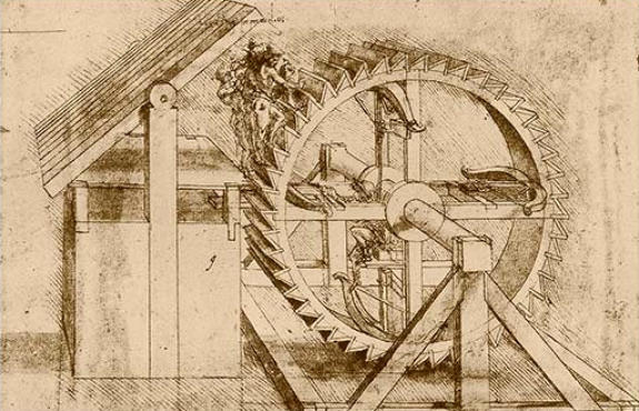 Exposition Léonard de Vinci, projets, dessins, machines