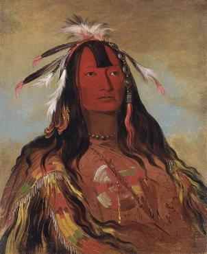 George Catlin, "Hee-oh’ks-te-kin, Rabbit’s Skin Leggings, a Brave Nez Percé", 1832