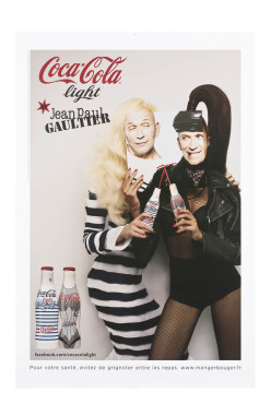 Affiche, Offset couleur, Coca-Cola light, Jean Paul Gaultier, 2012, Agence Wolkoff et Arnodin, Stéphane Sednaoui