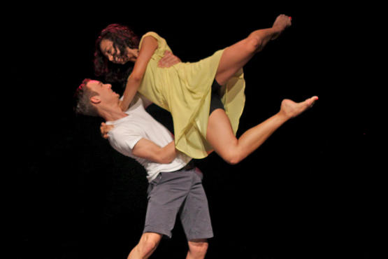 Zak Jacobs and Adrianna Aguilar perform in Aguilar's Lydia and Tom as part of the New York International Fringe Festival