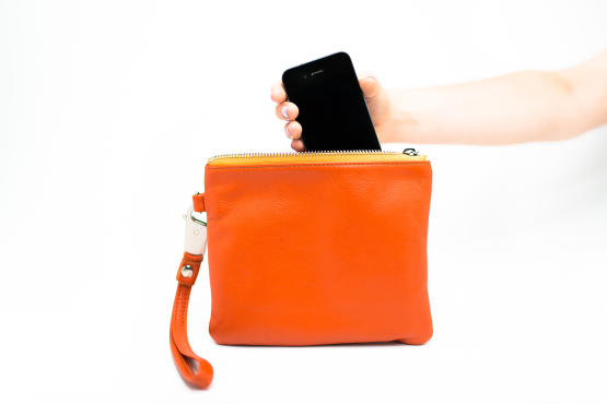 cell phone charging purse