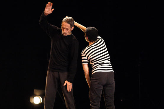 Lisa Nelson and Steve Paxton, Night Stand, 2004. Performance at L